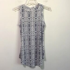 Athleta Knit Tank Top S Herringbone Active Gym Workout Casual Travel Yoga Summer